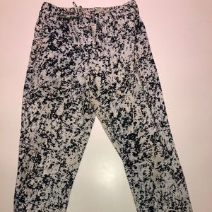 H&M black and white dress pant